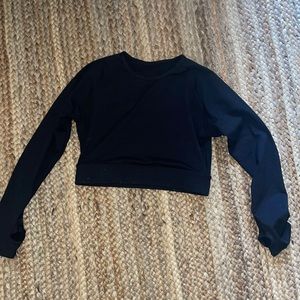 Black cropped aybl workout shirt